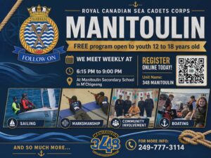 Manitoulin Sea Cadets (Training resumes in September)